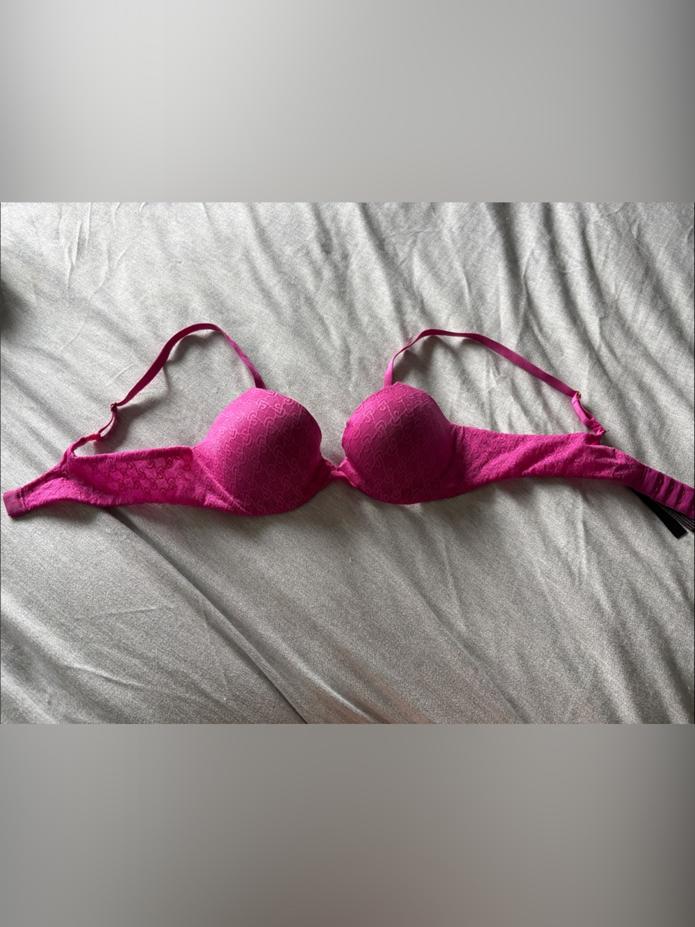Victoria's Secret Hot Pink Lace Push-Up Bra